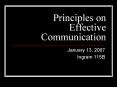 Principles on Effective Communication PowerPoint PPT Presentation