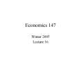 Economics 147 PowerPoint PPT Presentation