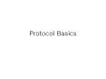 Protocol Basics PowerPoint PPT Presentation