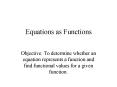Equations as Functions PowerPoint PPT Presentation