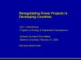 Renegotiating Power Projects in Developing Countries PowerPoint PPT Presentation