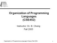 Organization of Programming Languages (CSE452)