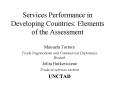 Services Performance in Developing Countries: Elements of the Assessment PowerPoint PPT Presentation