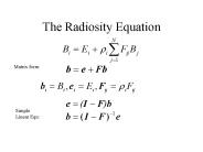 The Radiosity Equation