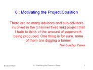 6 : Motivating the Project Coalition