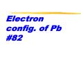 Electron config' of Pb PowerPoint PPT Presentation