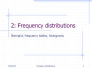2: Frequency distributions