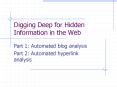 Digging Deep for Hidden Information in the Web PowerPoint PPT Presentation
