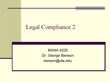 Legal Compliance 2