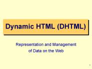 Representation and Management of Data on the Web