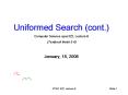 Uniformed Search cont' PowerPoint PPT Presentation
