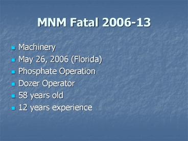 MNM Fatal 2006-13