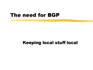 The need for BGP