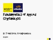 Fundamentals of Applied Cryptanalysis