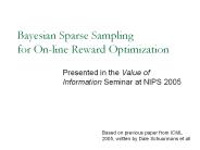 Bayesian Sparse Sampling for On-line Reward Optimization