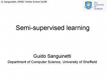 Semisupervised learning