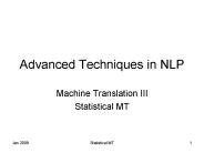 Advanced Techniques in NLP