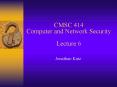 CMSC 414 Computer and Network Security Lecture 6 PowerPoint PPT Presentation