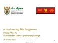 Action Learning Pilot Programme PowerPoint PPT Presentation