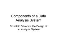 Components of a Data Analysis System