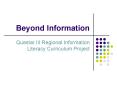 Beyond Information PowerPoint PPT Presentation