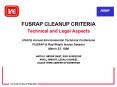 FUSRAP CLEANUP CRITERIA PowerPoint PPT Presentation