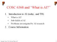 COSC 6368 and 