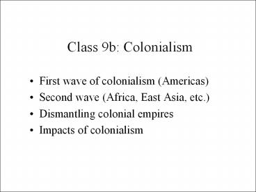 First wave of colonialism (Americas)