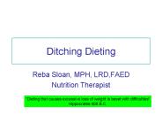 Ditching Dieting