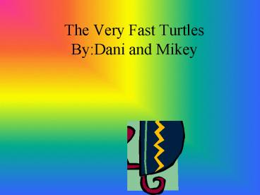 The Very Fast Turtles By:Dani and Mikey
