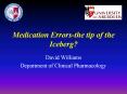 Medication Errorsthe tip of the Iceberg PowerPoint PPT Presentation