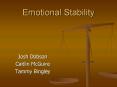 Emotional Stability PowerPoint PPT Presentation