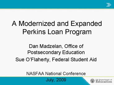 A Modernized and Expanded Perkins Loan Program