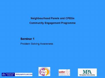 Neighbourhood Panels and CPEGs