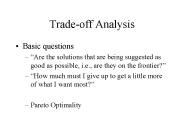 Tradeoff Analysis