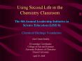 Using Second Life in the Chemistry Classroom PowerPoint PPT Presentation