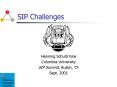SIP Challenges PowerPoint PPT Presentation