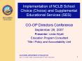Implementation of NCLB School Choice Choice and Supplemental Educational Services SES PowerPoint PPT Presentation