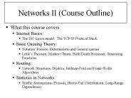 Networks II (Course Outline)