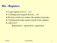 Dlx - Registers