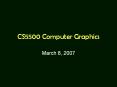 CS5500 Computer Graphics PowerPoint PPT Presentation