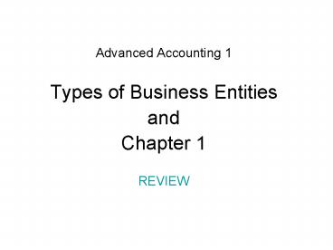 Advanced Accounting 1
