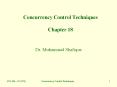 Concurrency Control Techniques Chapter 18 PowerPoint PPT Presentation
