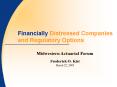 Financially Distressed Companies and Regulatory Options PowerPoint PPT Presentation