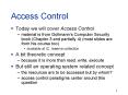 Access Control PowerPoint PPT Presentation