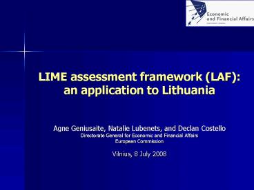 LIME assessment framework LAF: an application to Lithuania