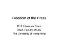 Freedom of the Press PowerPoint PPT Presentation