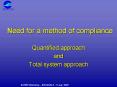 Need for a method of compliance PowerPoint PPT Presentation