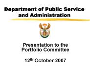 Presentation to the