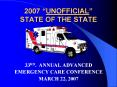 2007 UNOFFICIAL STATE OF THE STATE PowerPoint PPT Presentation